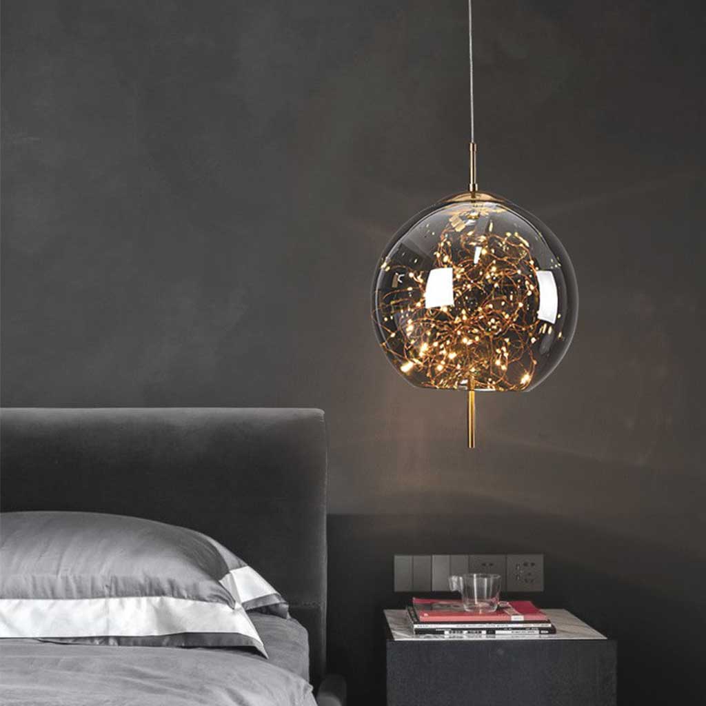 Pendant Light Stained Glass 7.9 in Adjustable Living Room Bedroom Dining Area Modern Nordic Lighting | Thomler
