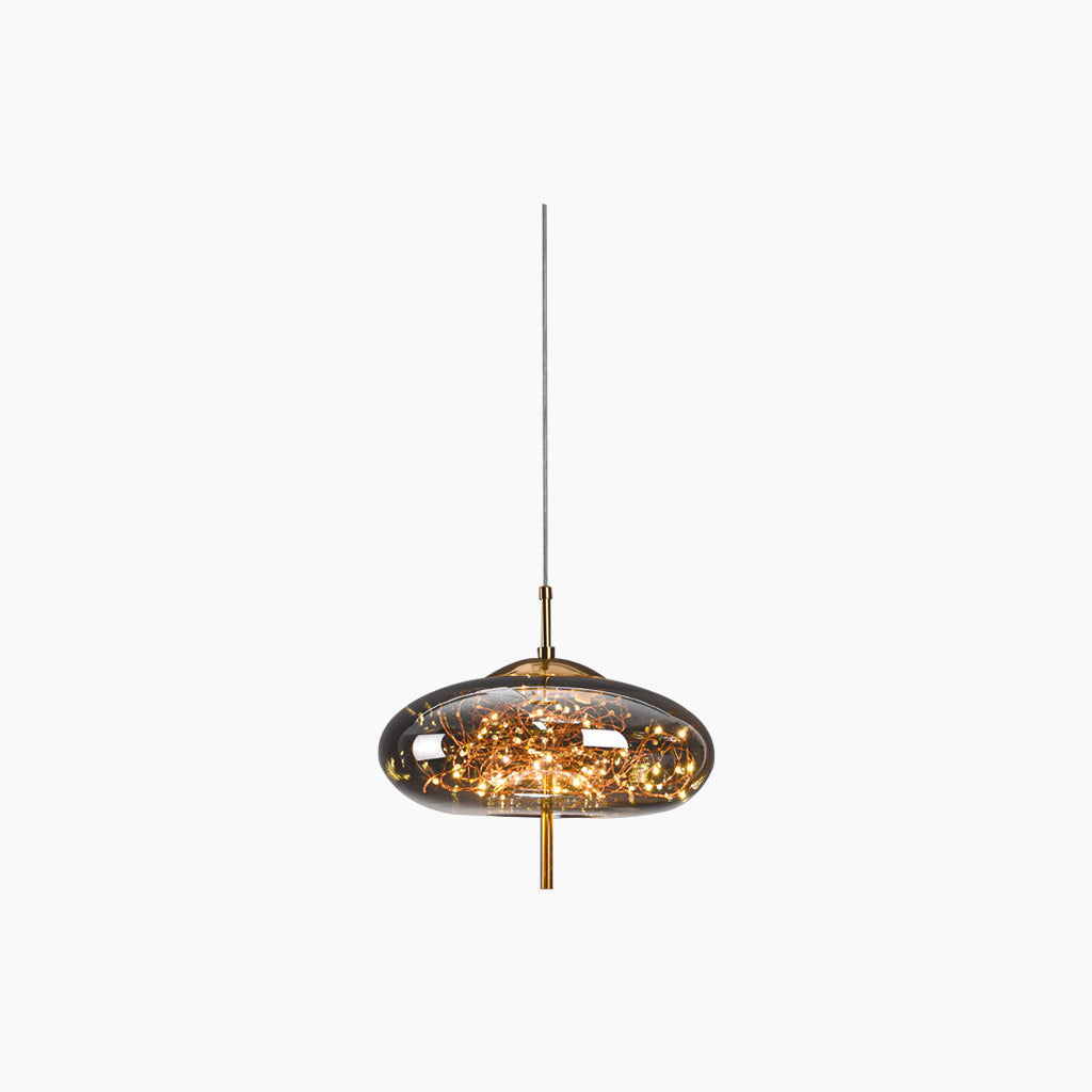 Pendant Light Stained Glass 7.9 in Adjustable Living Room Bedroom Dining Area Modern Nordic Lighting | Thomler