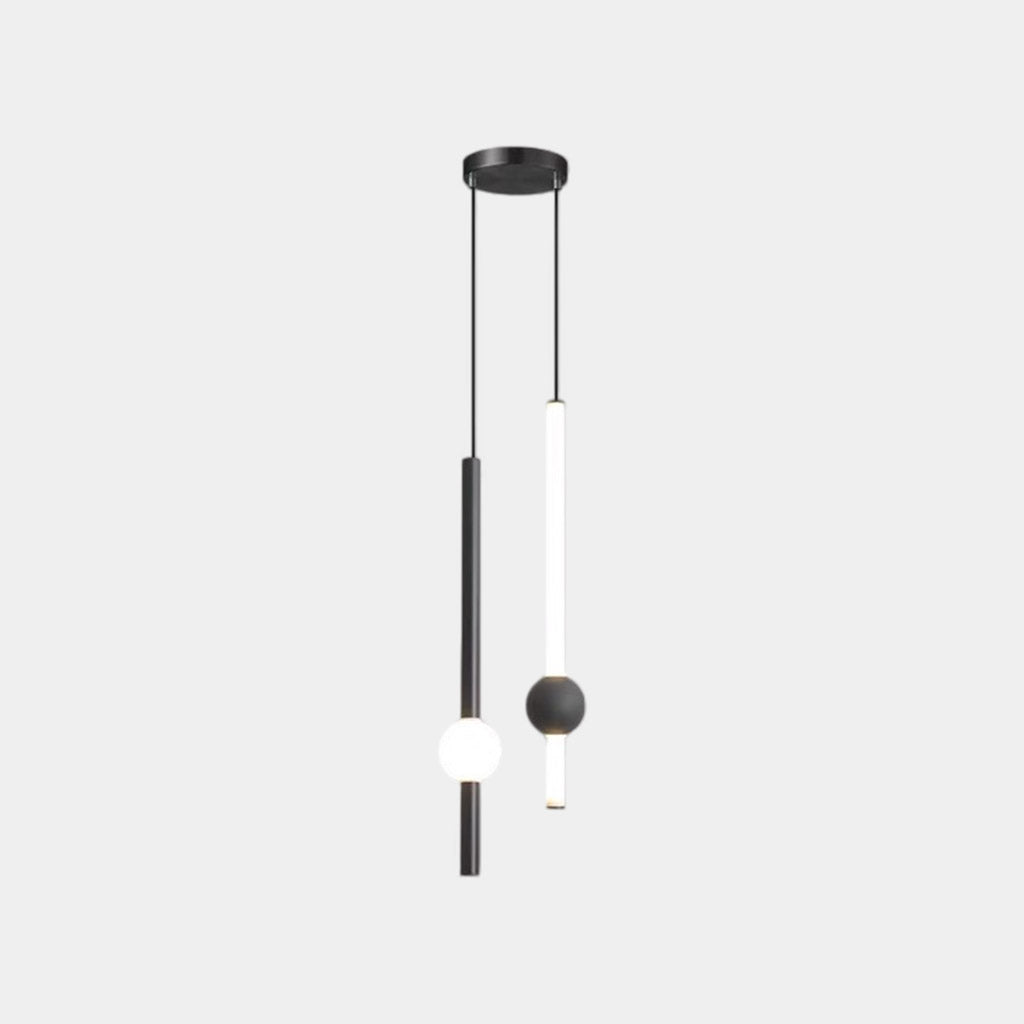 Pendant Light Iron LED 19.7 in Adjustable Modern Bedroom Dining Room Lighting Fixture Contemporary Linear Design | Thomler
