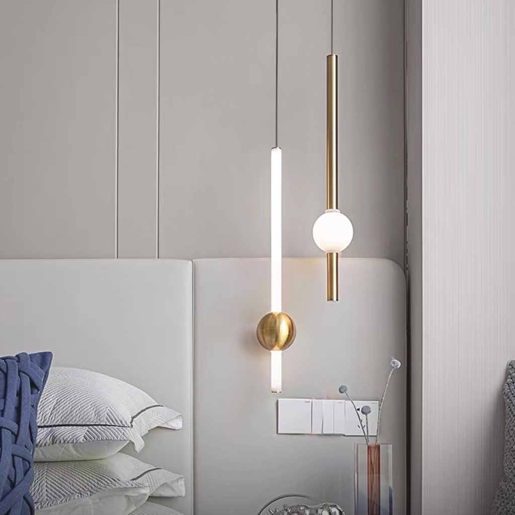 Pendant Light Iron LED 19.7 in Adjustable Modern Bedroom Dining Room Lighting Fixture Contemporary Linear Design | Thomler