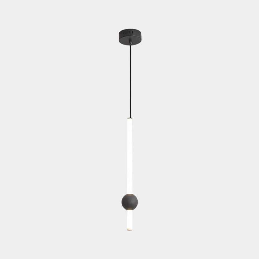 Pendant Light Iron LED 19.7 in Adjustable Modern Bedroom Dining Room Lighting Fixture Contemporary Linear Design | Thomler