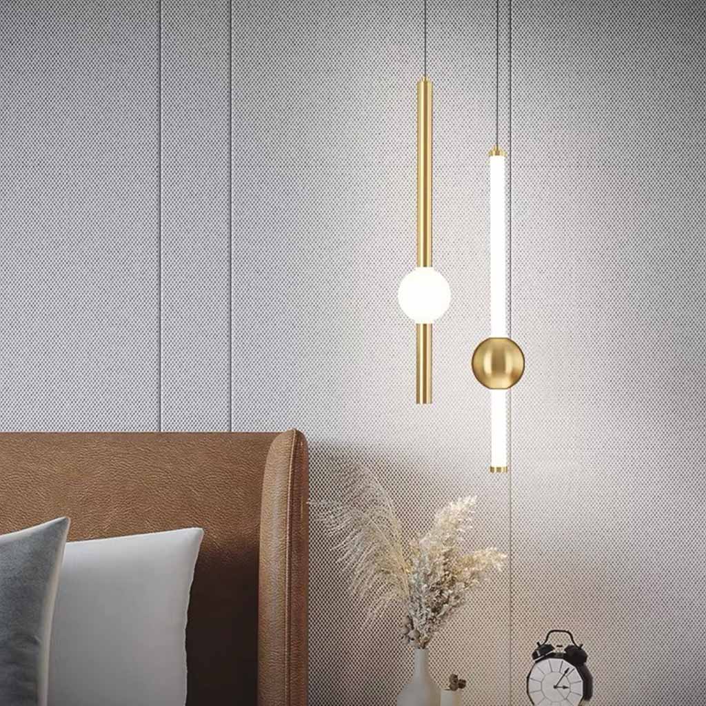 Pendant Light Iron LED 19.7 in Adjustable Modern Bedroom Dining Room Lighting Fixture Contemporary Linear Design | Thomler
