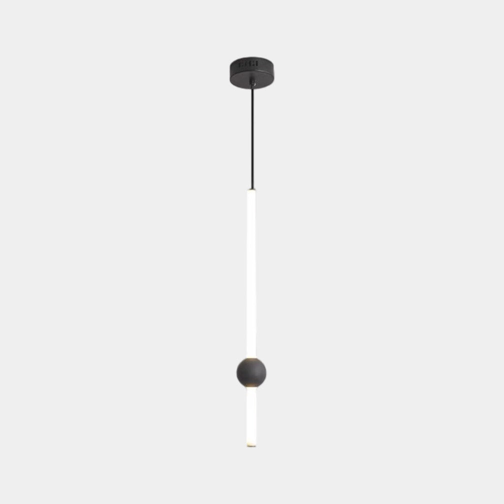 Pendant Light Iron LED 19.7 in Adjustable Modern Bedroom Dining Room Lighting Fixture Contemporary Linear Design | Thomler
