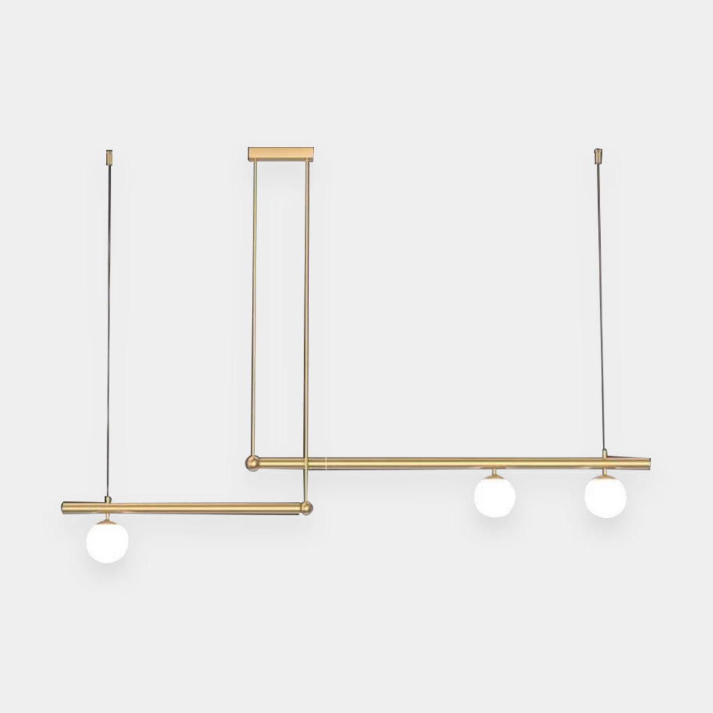 Pendant Light Metal 47.2 in Adjustable Linear Dining Room Kitchen Island Modern Ceiling Lamp | Thomler