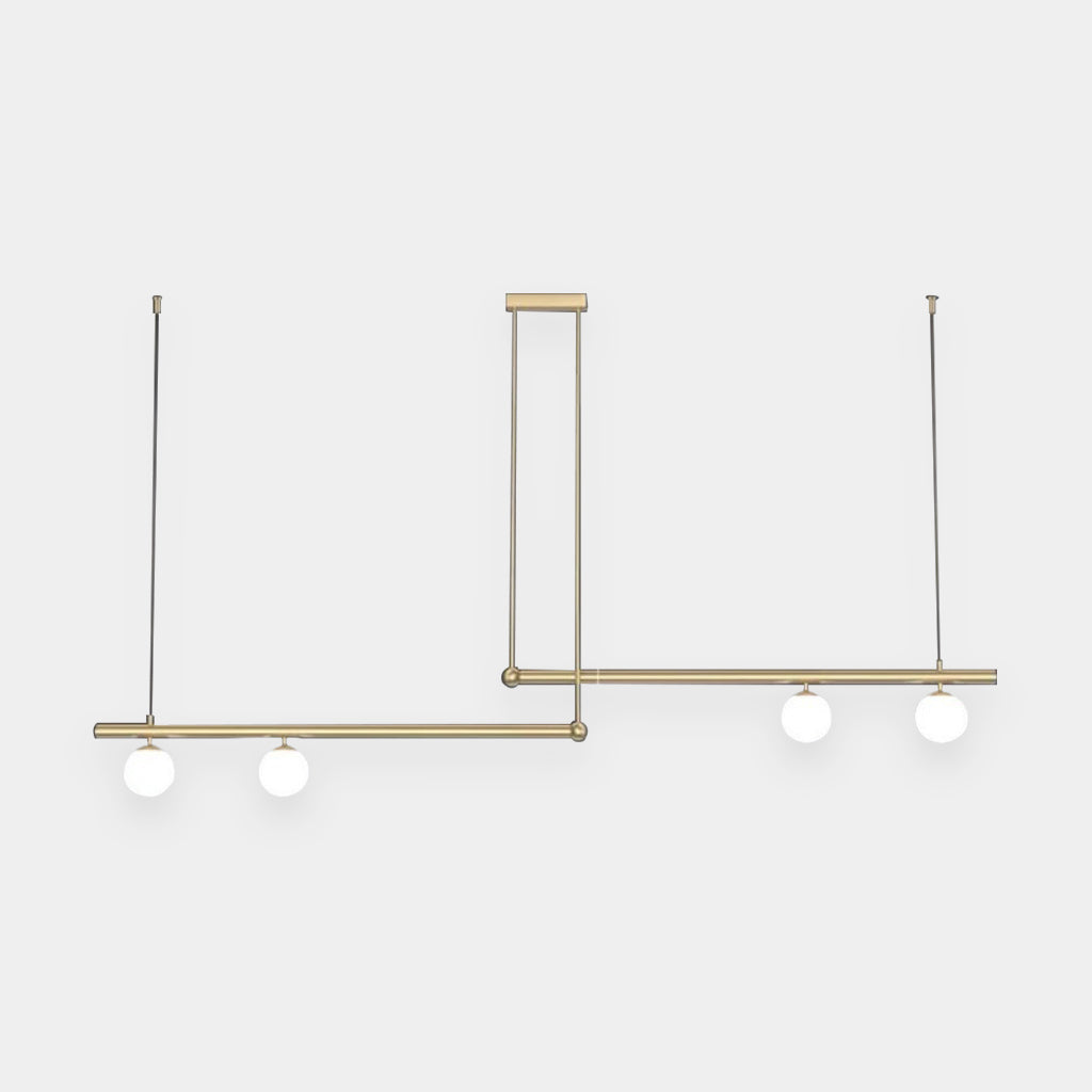 Pendant Light Metal 47.2 in Adjustable Linear Dining Room Kitchen Island Modern Ceiling Lamp | Thomler