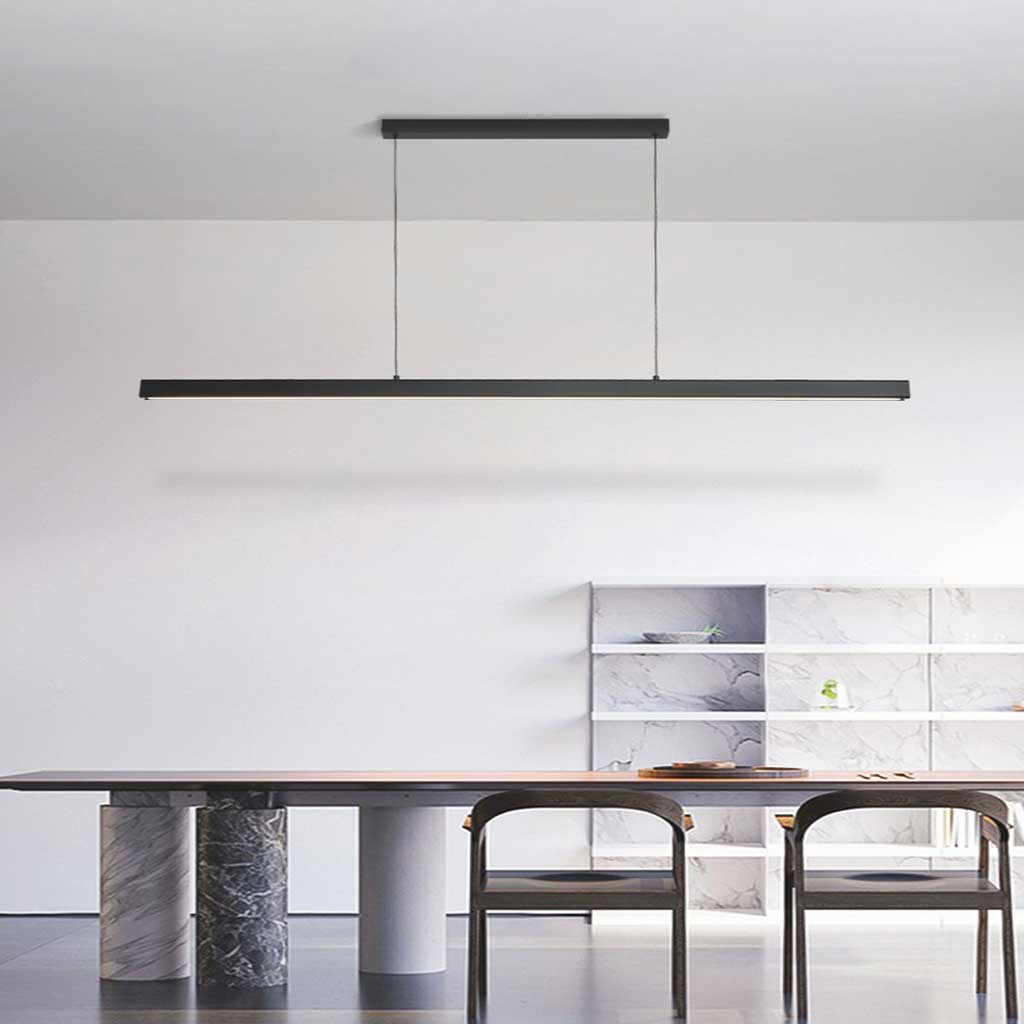 Pendant Light Aluminum Linear 31.5 in Adjustable Modern Dining Room Kitchen Office Ceiling Lamp | Thomler