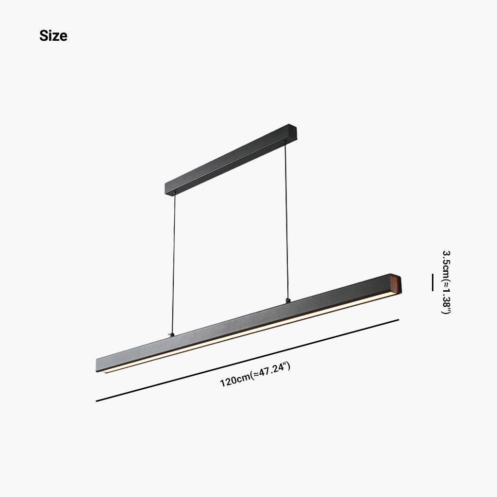 Pendant Light Aluminum Linear 31.5 in Adjustable Modern Dining Room Kitchen Office Ceiling Lamp | Thomler