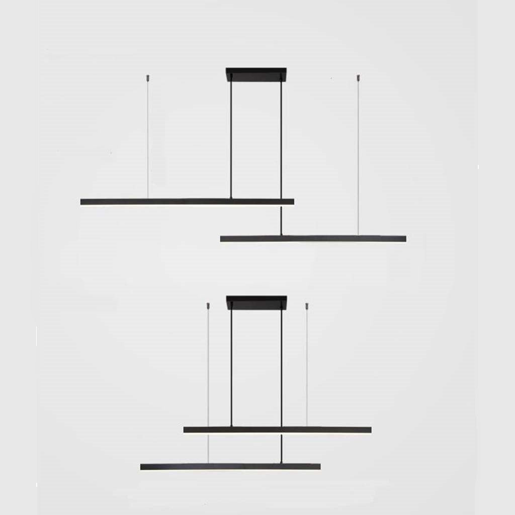 Pendant Light Brass Adjustable 62 in Dimmable LED Dining Room Kitchen Island Linear Ceiling Lamp | Thomler