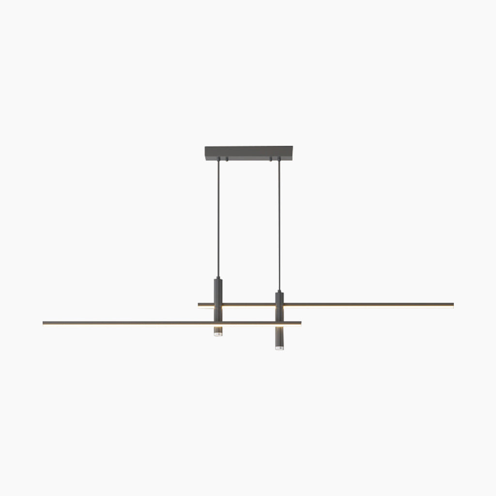Pendant Light Aluminum Linear LED 31.5 in Adjustable Dining Room Kitchen Island Modern Minimalist Ceiling Lamp | Thomler