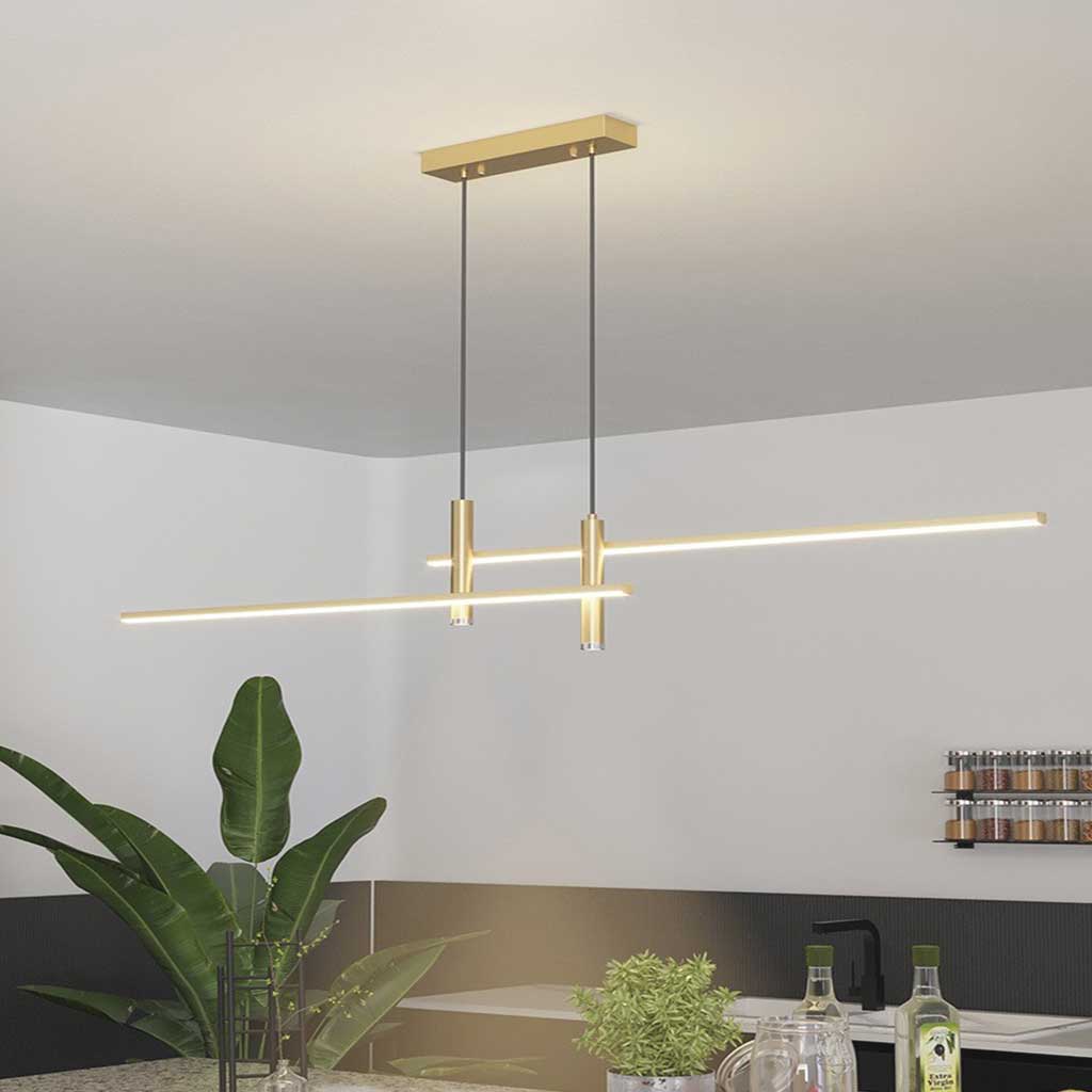 Pendant Light Aluminum Linear LED 31.5 in Adjustable Dining Room Kitchen Island Modern Minimalist Ceiling Lamp | Thomler