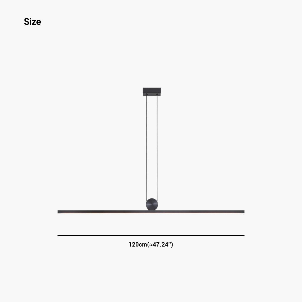 Pendant Light Aluminum 39 in Adjustable Dimmable LED Modern Dining Room Kitchen Foyer Lighting Linear Minimalist Fixture | Thomler