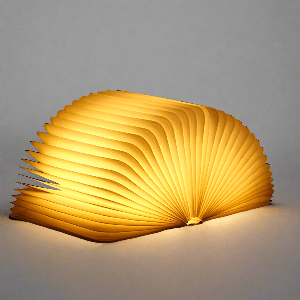 Rechargeable LED Book Light – Wooden Folding Accent Lamp for Reading Nook, Bedroom Nightstand & Home Decor | Thomler