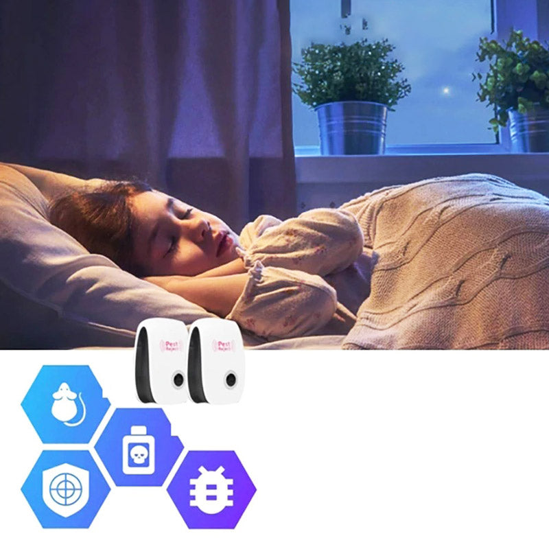 Ultrasonic Pest Repeller Plug-In 2-Pack for Mice Rats Roaches Spiders Bugs Indoor Home Rooms Kitchen Bedroom | Thomler