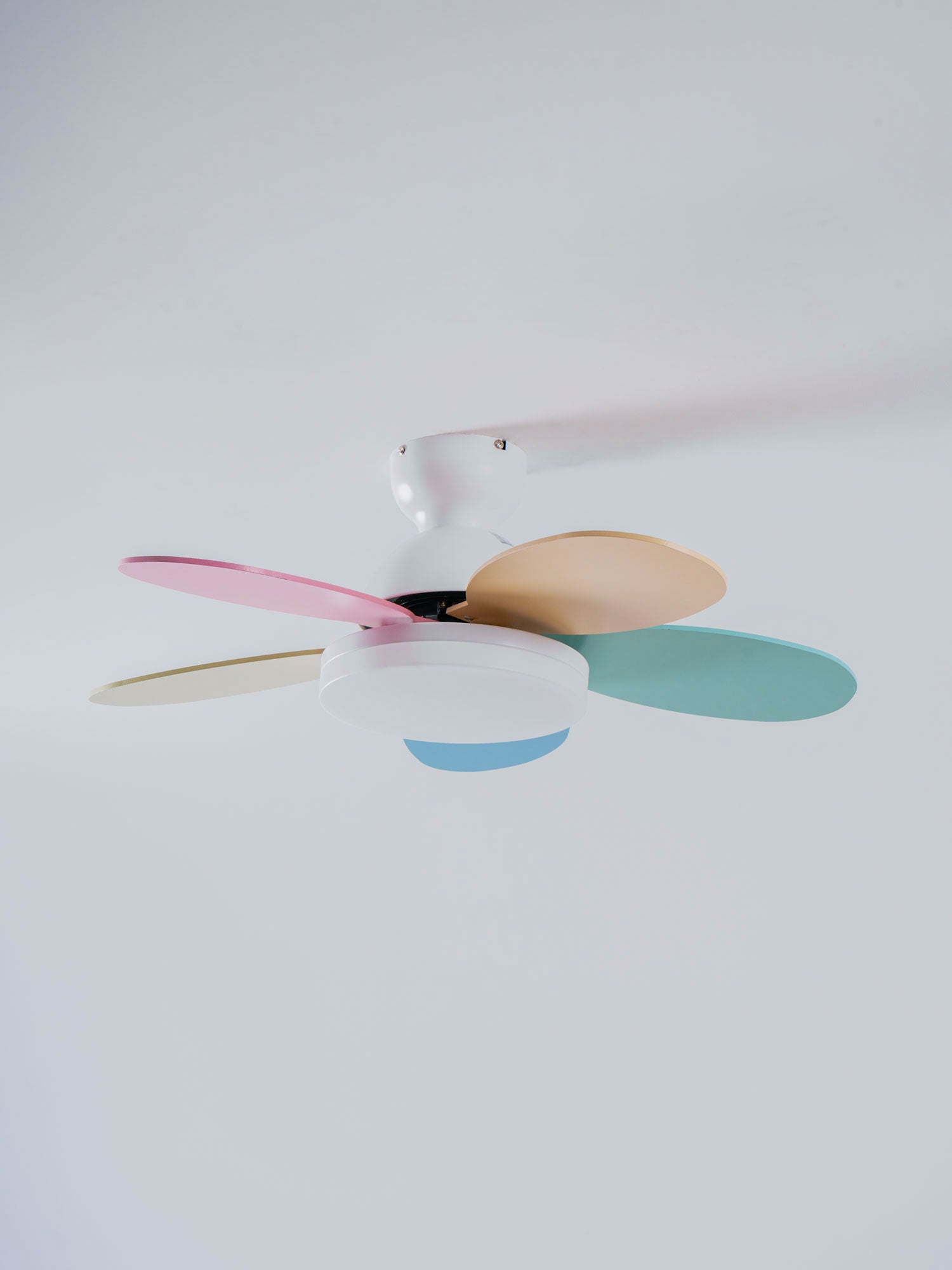 Ceiling Fan Light 35.4 in Wood Blades Grey Indoor Living Room Modern LED Lighting | Thomler