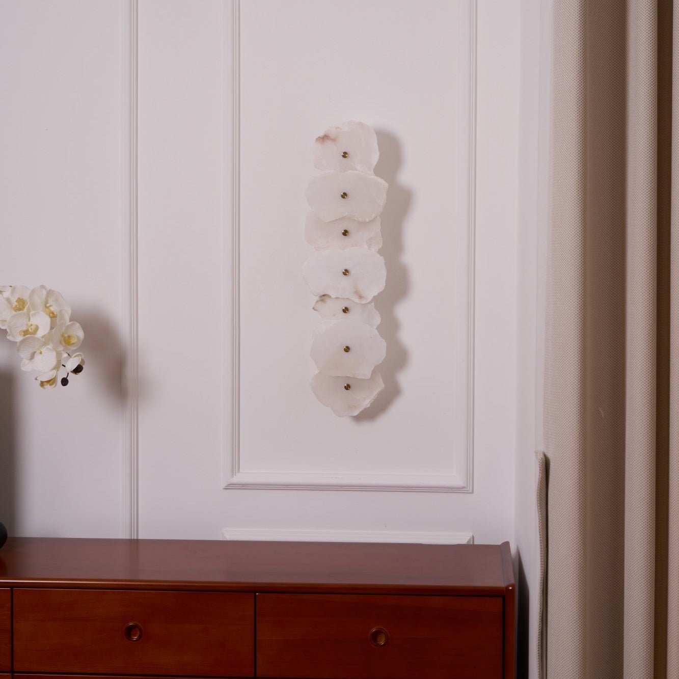 Wall Sconce Metal Alabaster 5.5 in White Indoor Lighting Modern Home Hallway Bedroom Lamp | Thomler