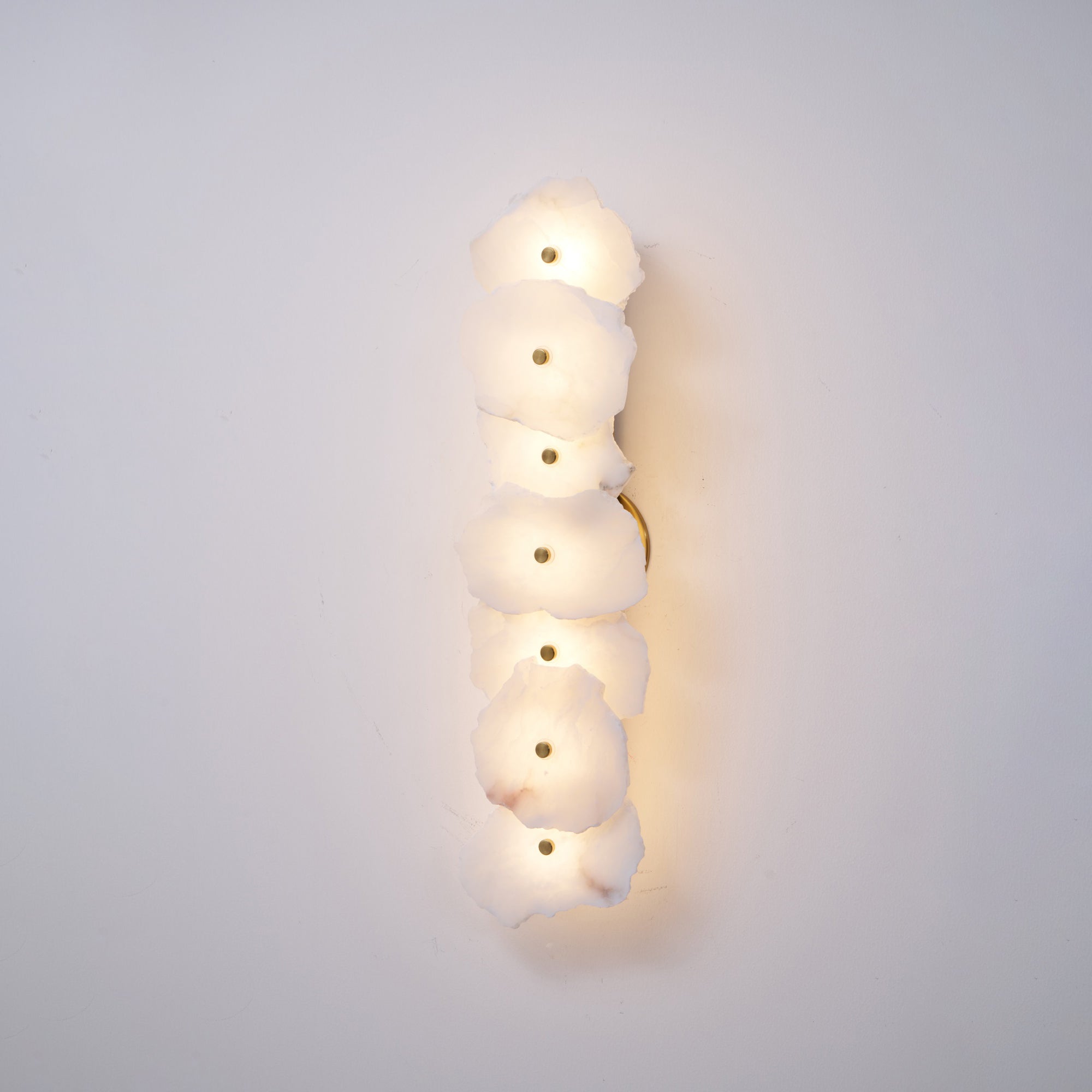 Wall Sconce Metal Alabaster 5.5 in White Indoor Lighting Modern Home Hallway Bedroom Lamp | Thomler