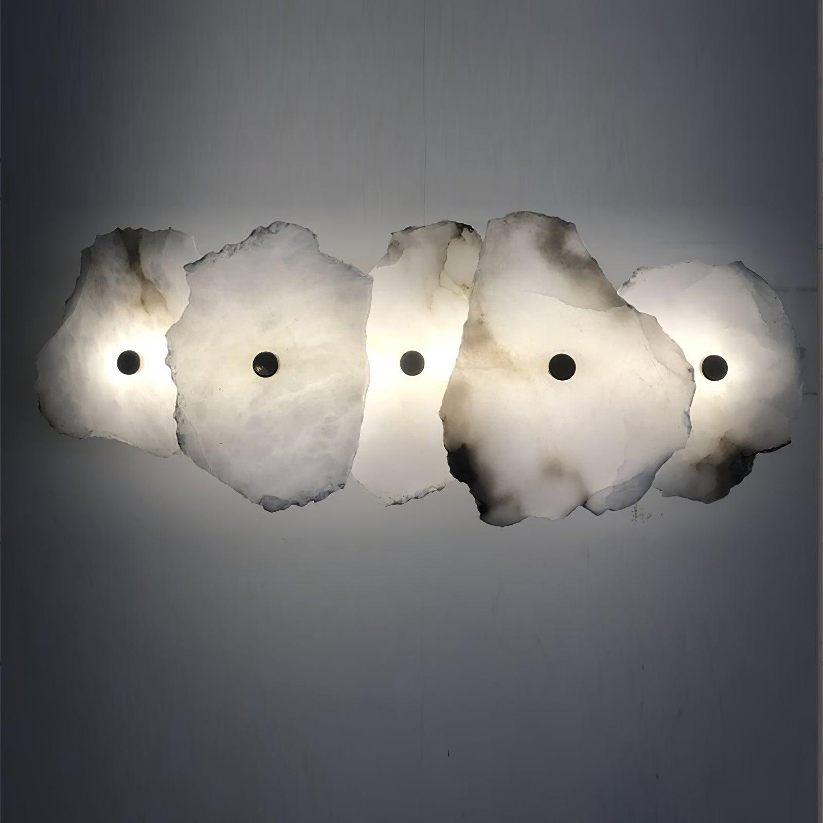 Wall Sconce Metal Alabaster 5.5 in White Indoor Lighting Modern Home Hallway Bedroom Lamp | Thomler