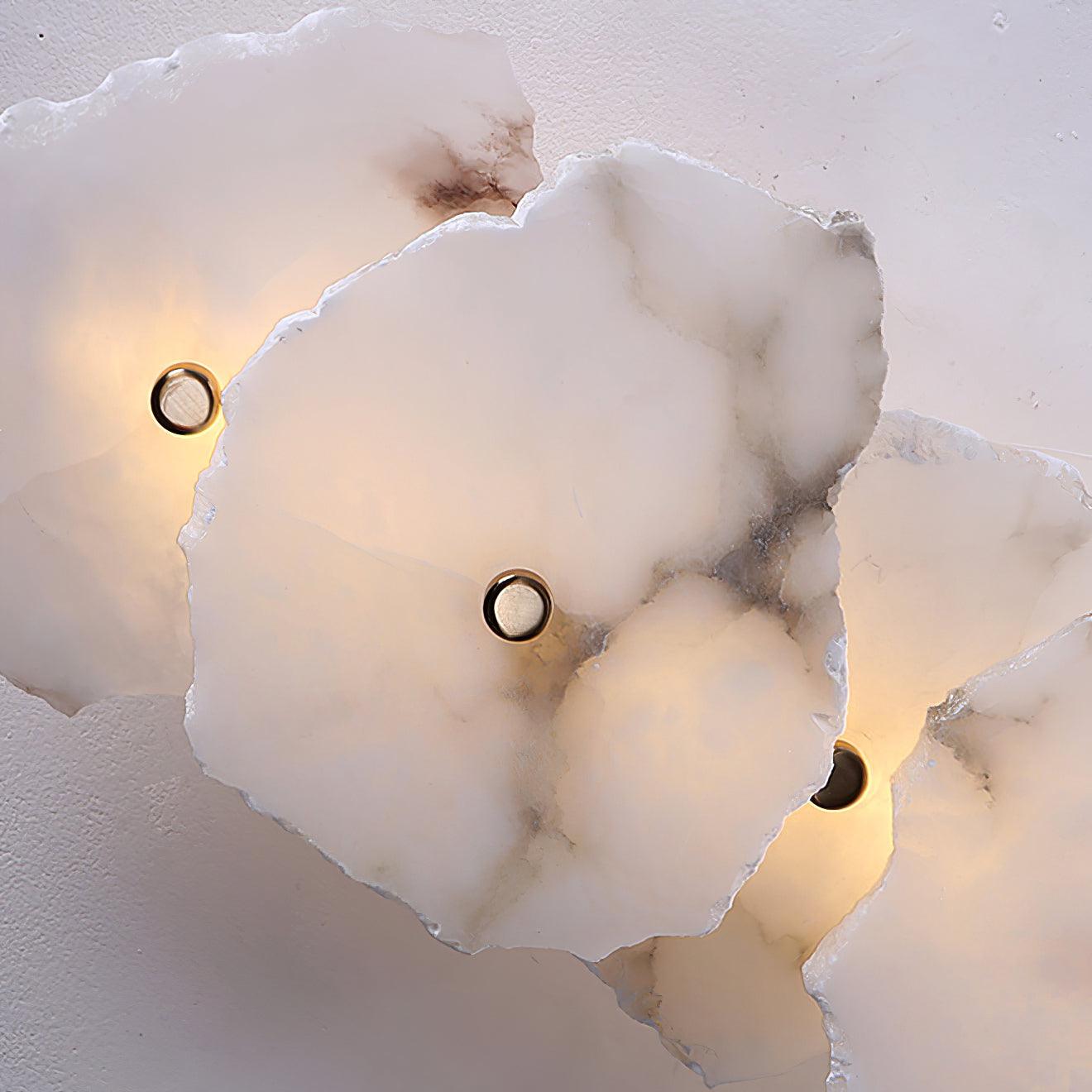 Wall Sconce Metal Alabaster 5.5 in White Indoor Lighting Modern Home Hallway Bedroom Lamp | Thomler