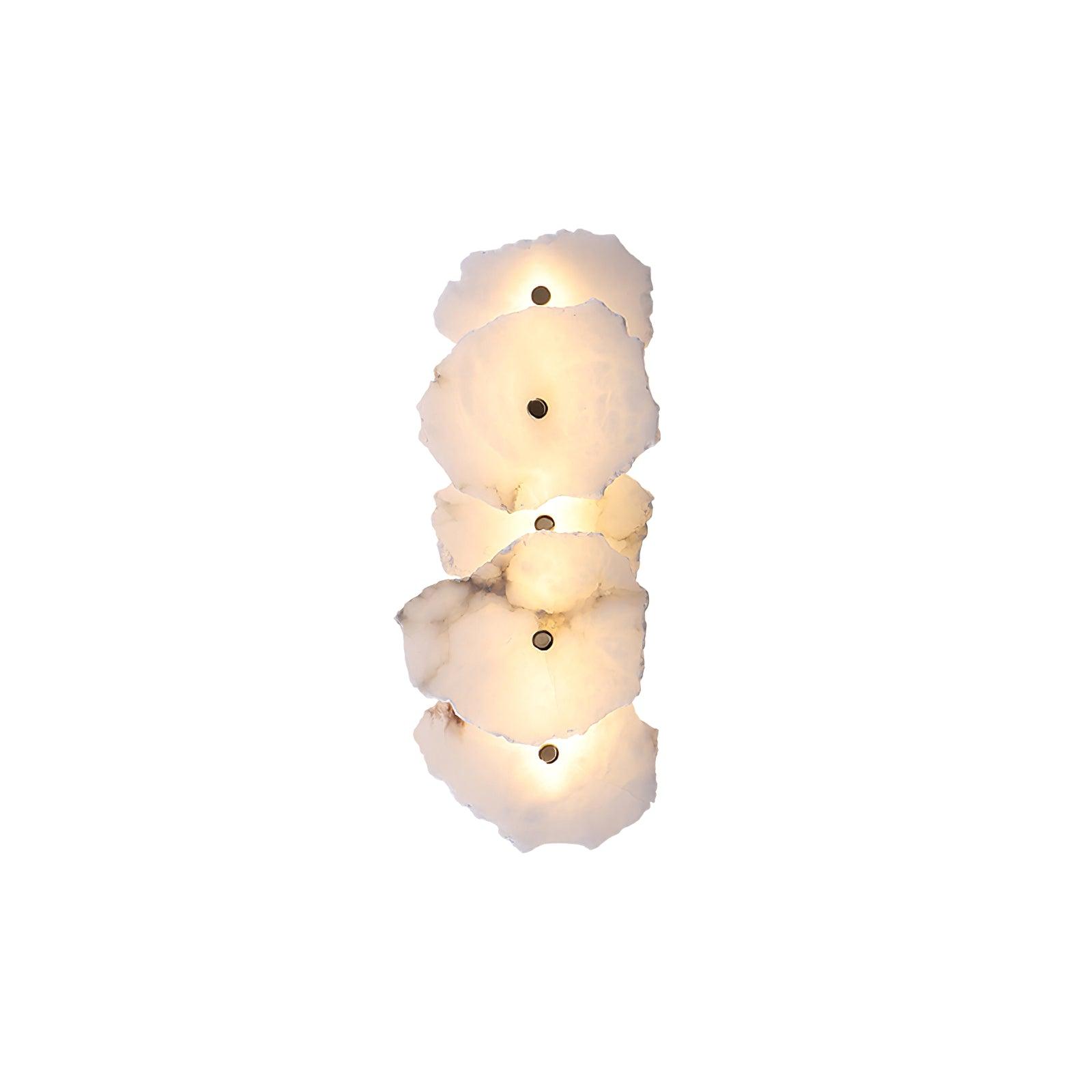 Wall Sconce Metal Alabaster 5.5 in White Indoor Lighting Modern Home Hallway Bedroom Lamp | Thomler