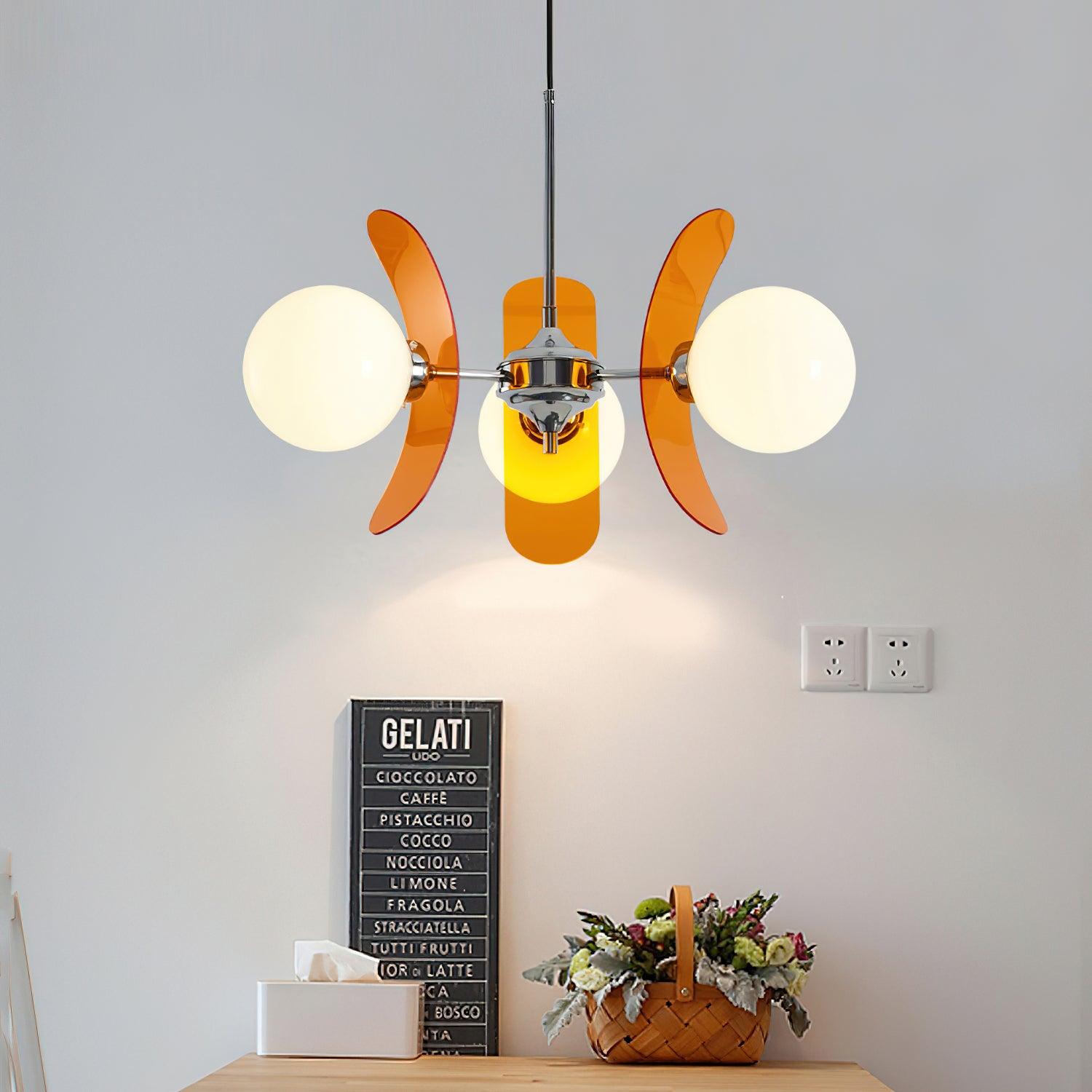 Iron Glass Ceiling Light for Dining Room Modern Multi-Bulb Fixture Adjustable Pendant Chandelier for Kitchen Island Living Room Entryway Hom | Thomler