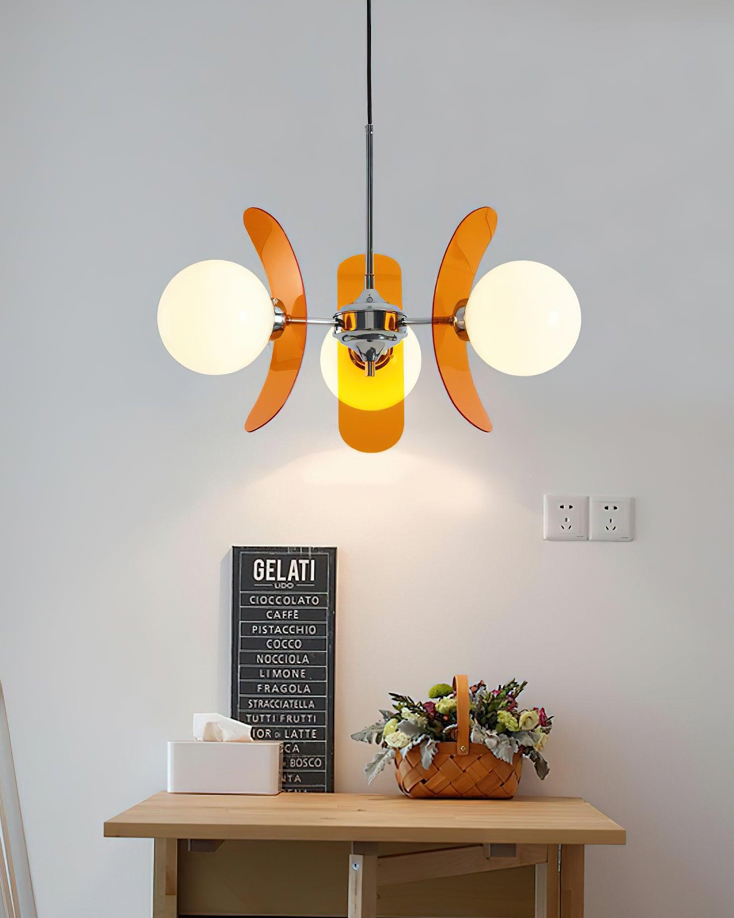 Iron Glass Ceiling Light for Dining Room Modern Multi-Bulb Fixture Adjustable Pendant Chandelier for Kitchen Island Living Room Entryway Hom | Thomler