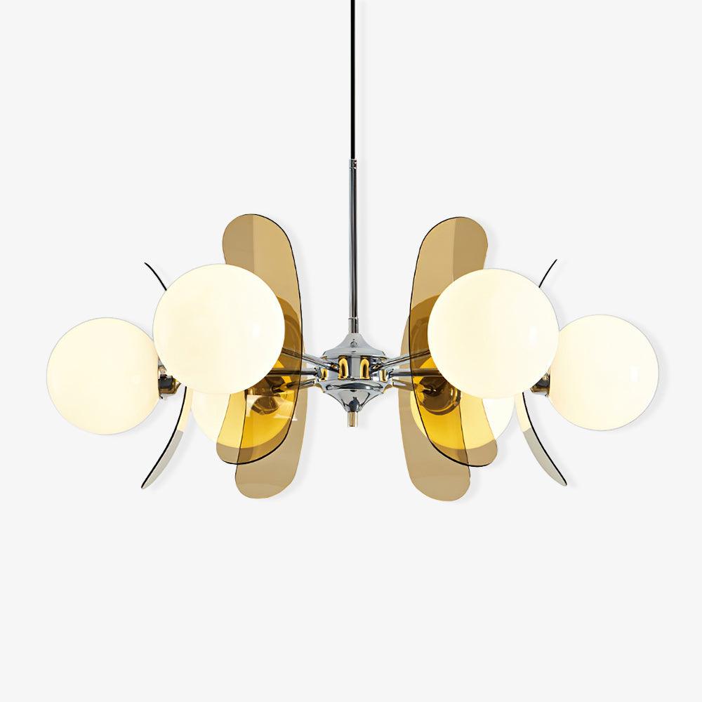 Iron Glass Ceiling Light for Dining Room Modern Multi-Bulb Fixture Adjustable Pendant Chandelier for Kitchen Island Living Room Entryway Hom | Thomler