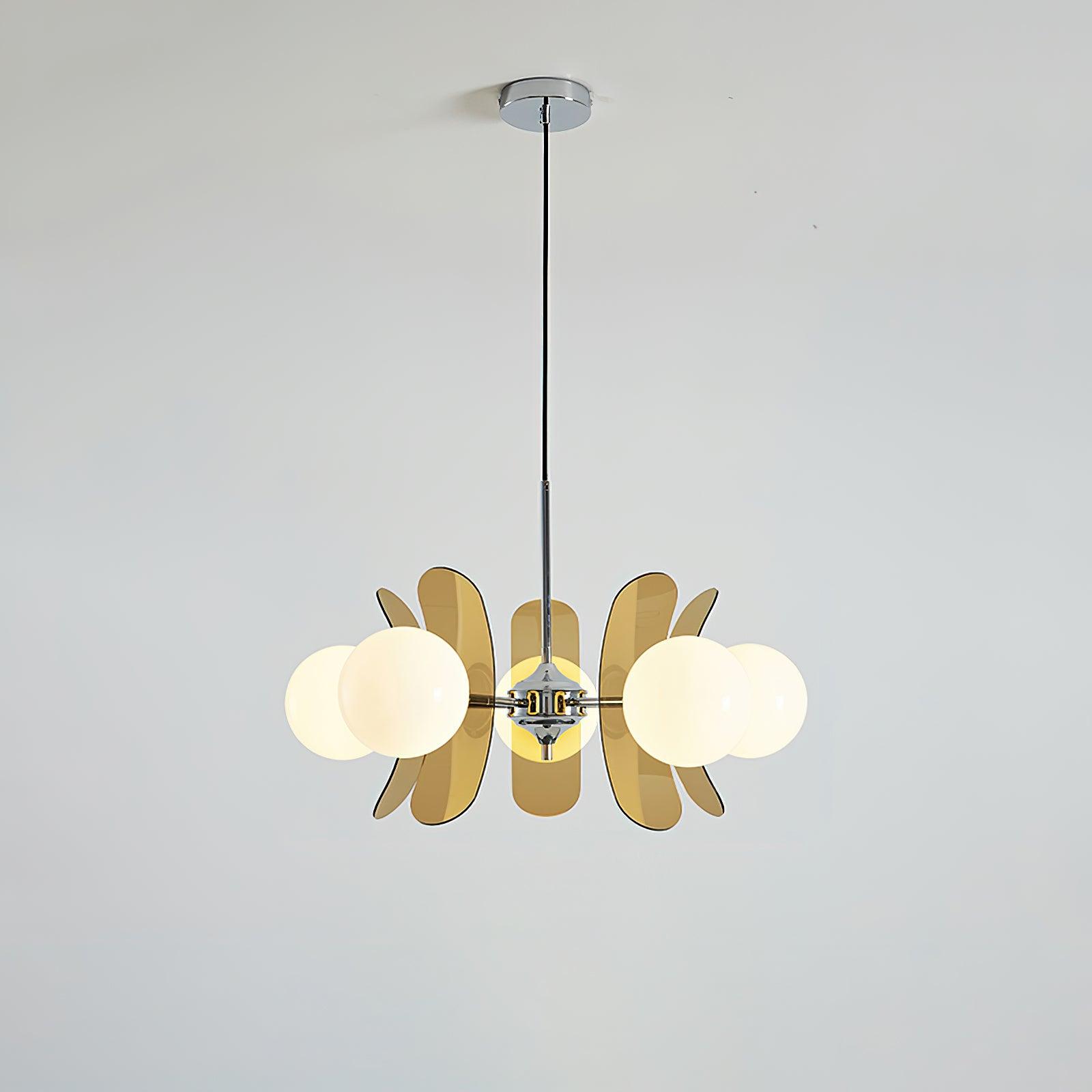 Iron Glass Ceiling Light for Dining Room Modern Multi-Bulb Fixture Adjustable Pendant Chandelier for Kitchen Island Living Room Entryway Hom | Thomler