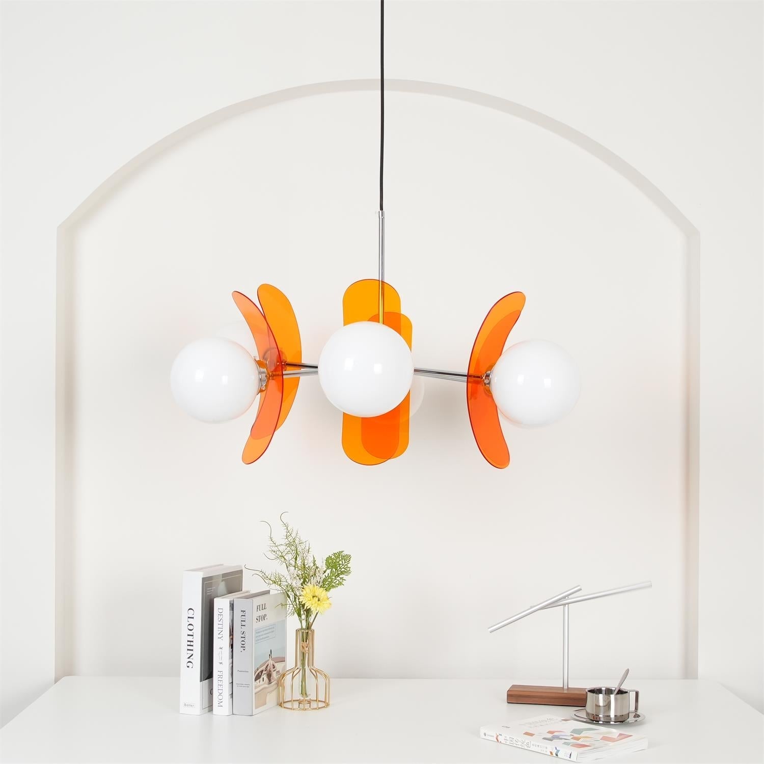 Iron Glass Ceiling Light for Dining Room Modern Multi-Bulb Fixture Adjustable Pendant Chandelier for Kitchen Island Living Room Entryway Hom | Thomler