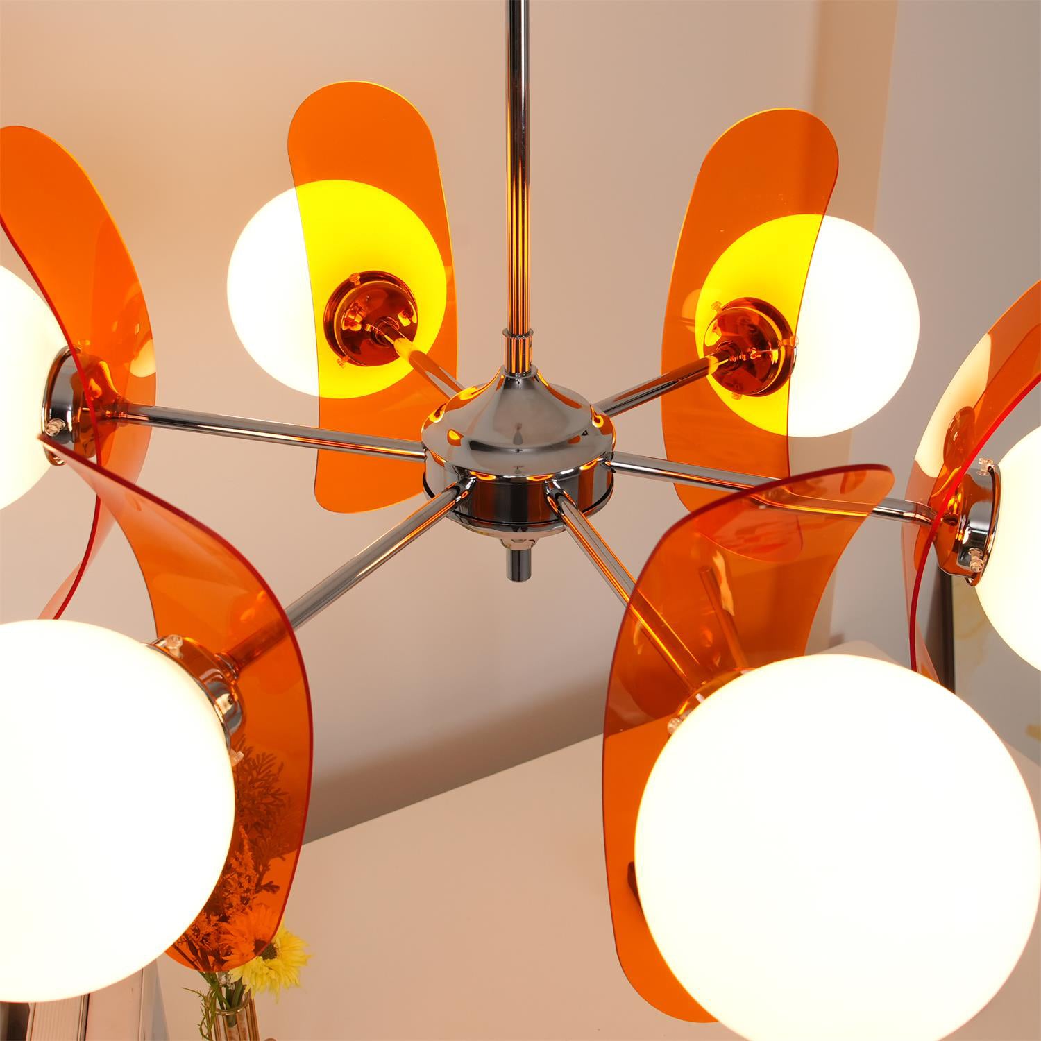 Iron Glass Ceiling Light for Dining Room Modern Multi-Bulb Fixture Adjustable Pendant Chandelier for Kitchen Island Living Room Entryway Hom | Thomler