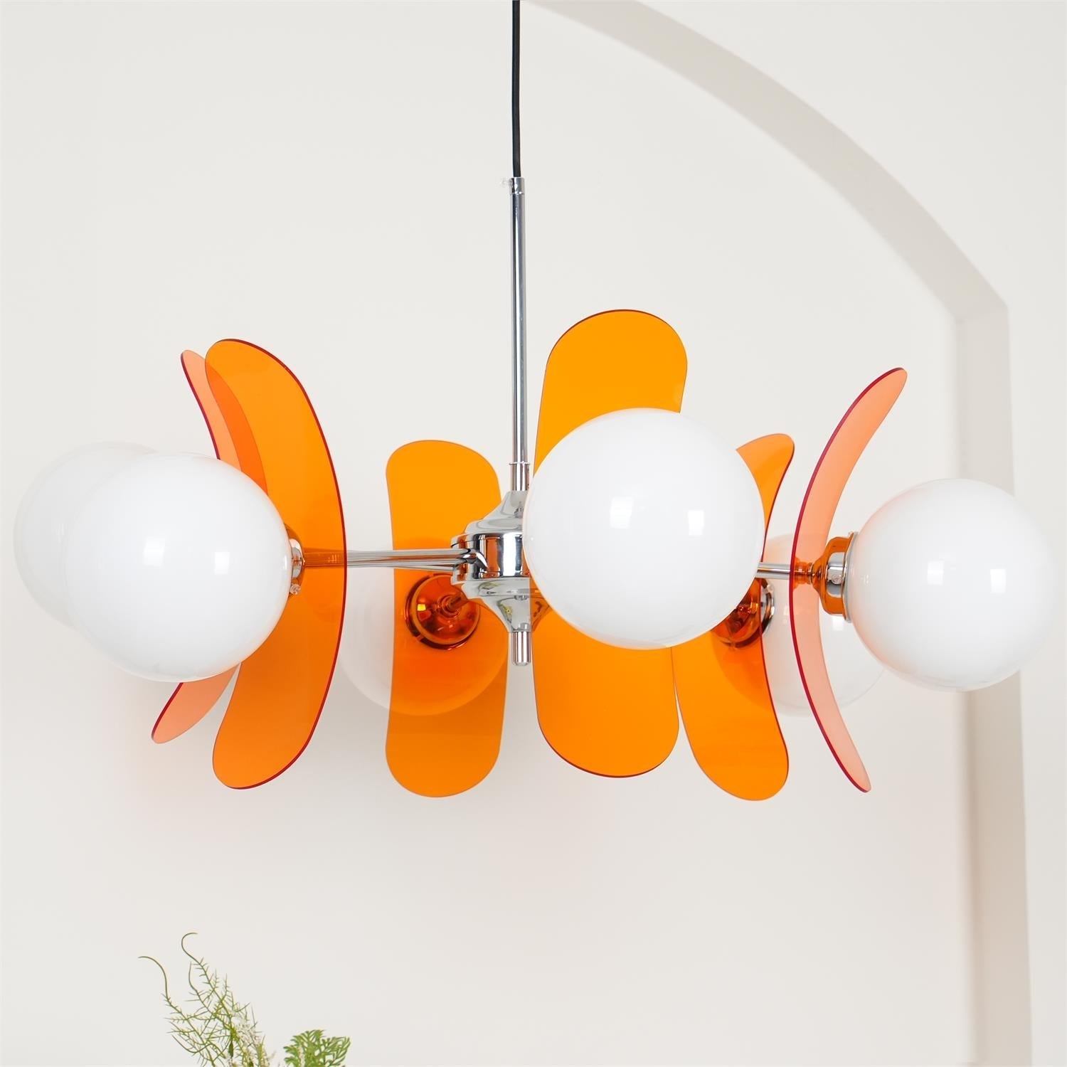 Iron Glass Ceiling Light for Dining Room Modern Multi-Bulb Fixture Adjustable Pendant Chandelier for Kitchen Island Living Room Entryway Hom | Thomler