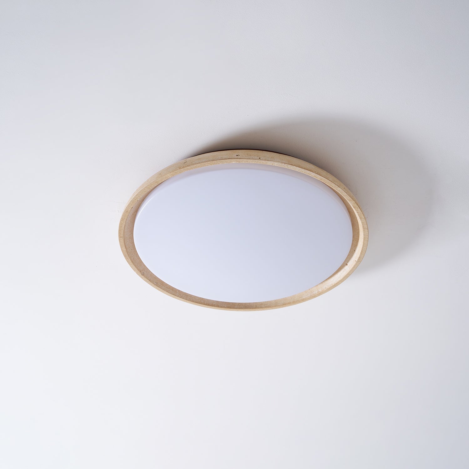 Ceiling Light Travertine Stone 11.8 in Flush Mount Beige Bedroom Hallway LED Modern Minimalist Fixture | Thomler