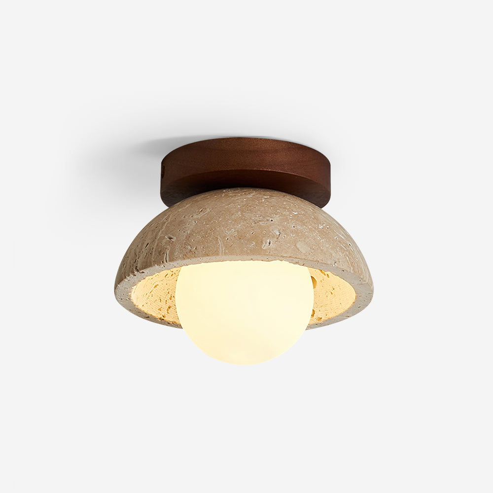 Ceiling Light Travertine Stone 5.9 in White Indoor Wall And Ceiling Fixture Modern Lighting | Thomler
