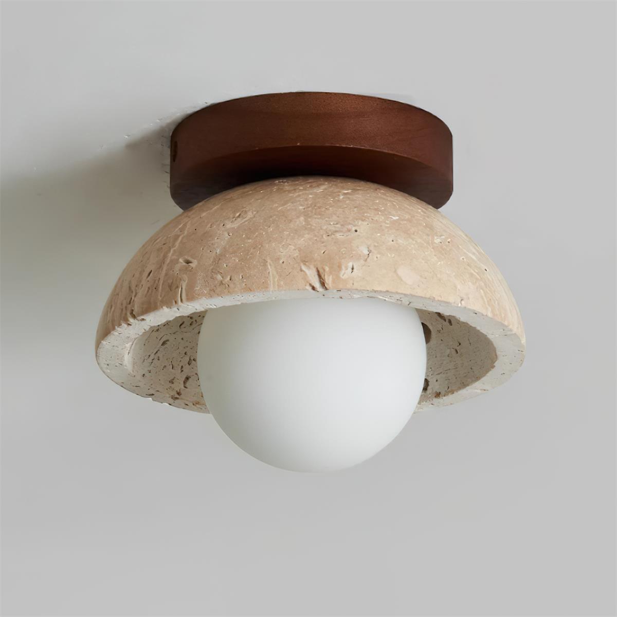 Ceiling Light Travertine Stone 5.9 in White Indoor Wall And Ceiling Fixture Modern Lighting | Thomler