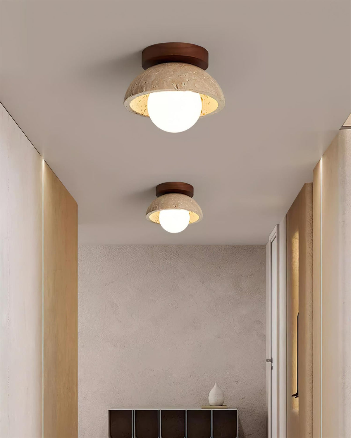 Flush Mount Ceiling Light – Compact Dome Design for Bedroom, Hallway & Living Room – Dimmable G9 Bulb, Hardwired Installation – Moisture | Thomler