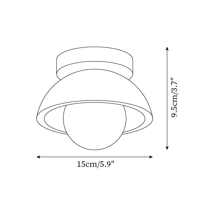 Ceiling Light Travertine Stone 5.9 in White Indoor Wall And Ceiling Fixture Modern Lighting | Thomler