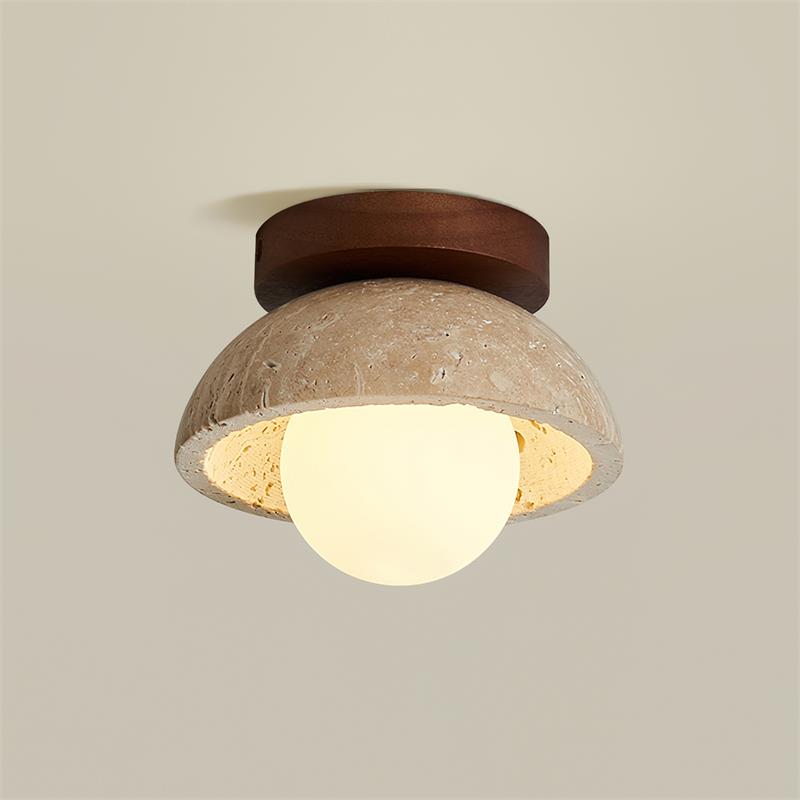 Ceiling Light Travertine Stone 5.9 in White Indoor Wall And Ceiling Fixture Modern Lighting | Thomler