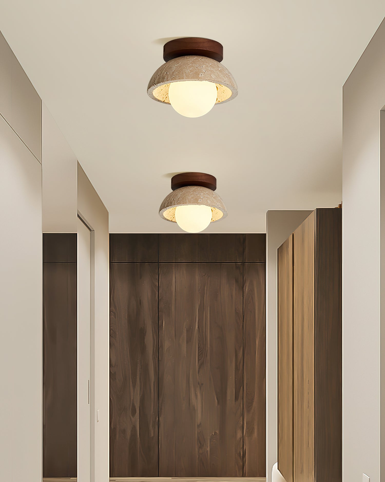 Ceiling Light Travertine Stone 5.9 in White Indoor Wall And Ceiling Fixture Modern Lighting | Thomler