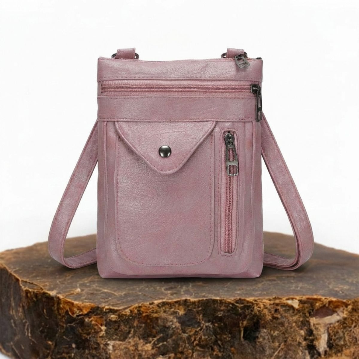 Retro Crossbody Purse – Compact Vegan Leather Shoulder Bag with Adjustable Strap for Women – Everyday Organizer Handbag | Thomler