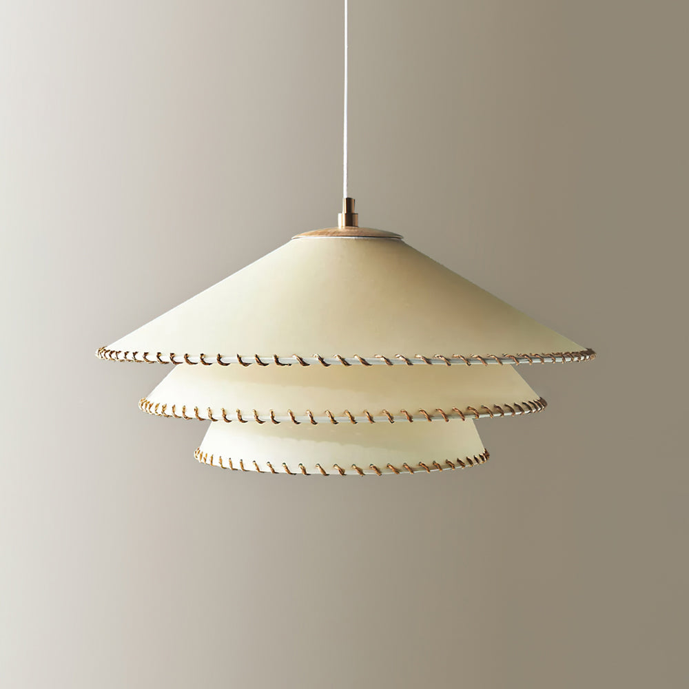 Pendant Lamp Fabric 19.7 in x 9.8 in Brown Indoor Dining Room Kitchen Island Hanging Light | Thomler