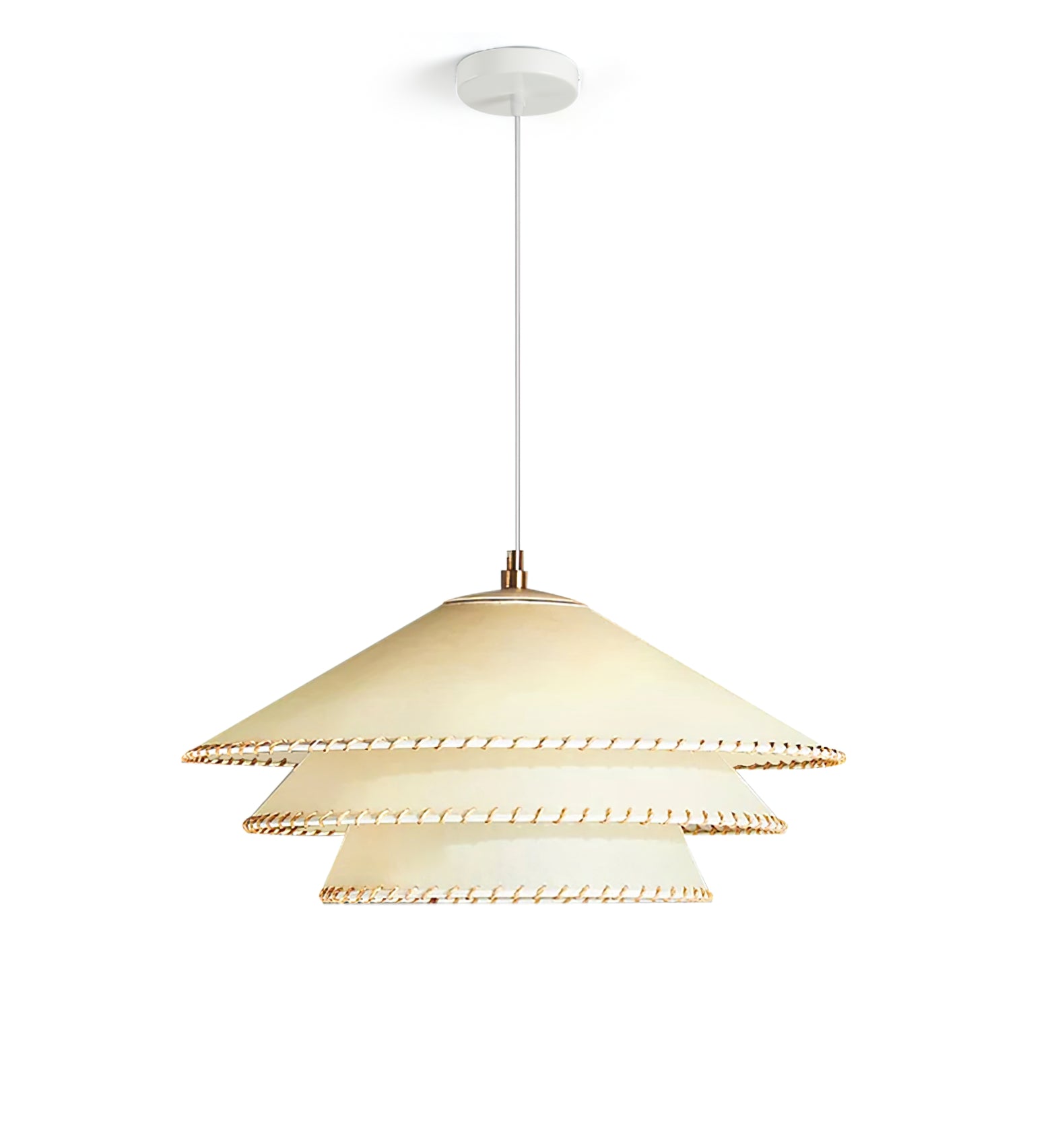 Pendant Lamp Fabric 19.7 in x 9.8 in Brown Indoor Dining Room Kitchen Island Hanging Light | Thomler