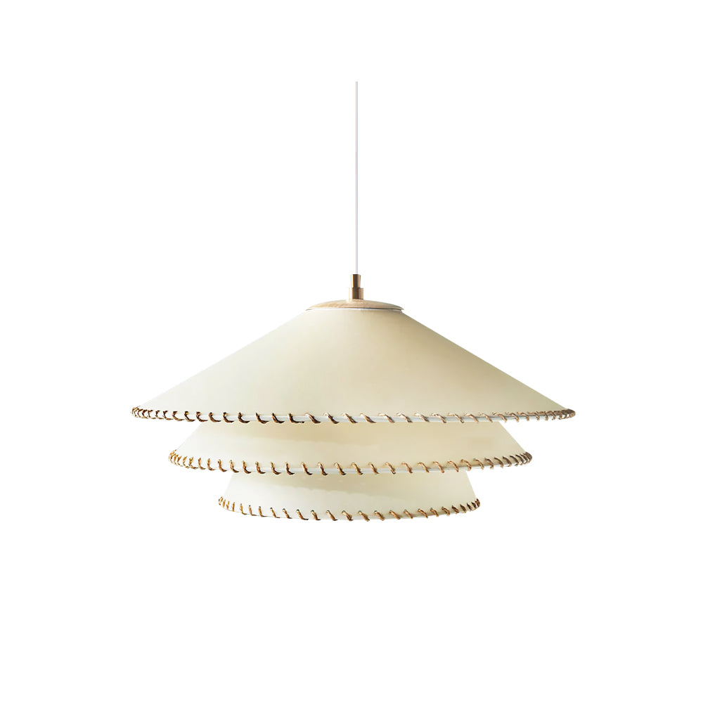 Pendant Lamp Fabric 19.7 in x 9.8 in Brown Indoor Dining Room Kitchen Island Hanging Light | Thomler