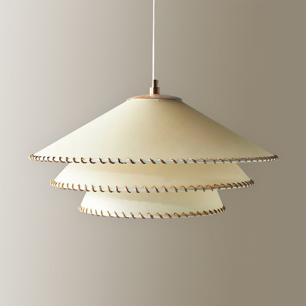 Pendant Lamp Fabric 19.7 in x 9.8 in Brown Indoor Dining Room Kitchen Island Hanging Light | Thomler
