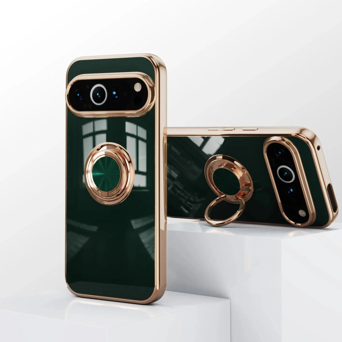 Rotating Ring Phone Case for Google Pixel – Magnetic Mount Compatible, Shock Absorbing TPU with Microfiber Lining | Thomler