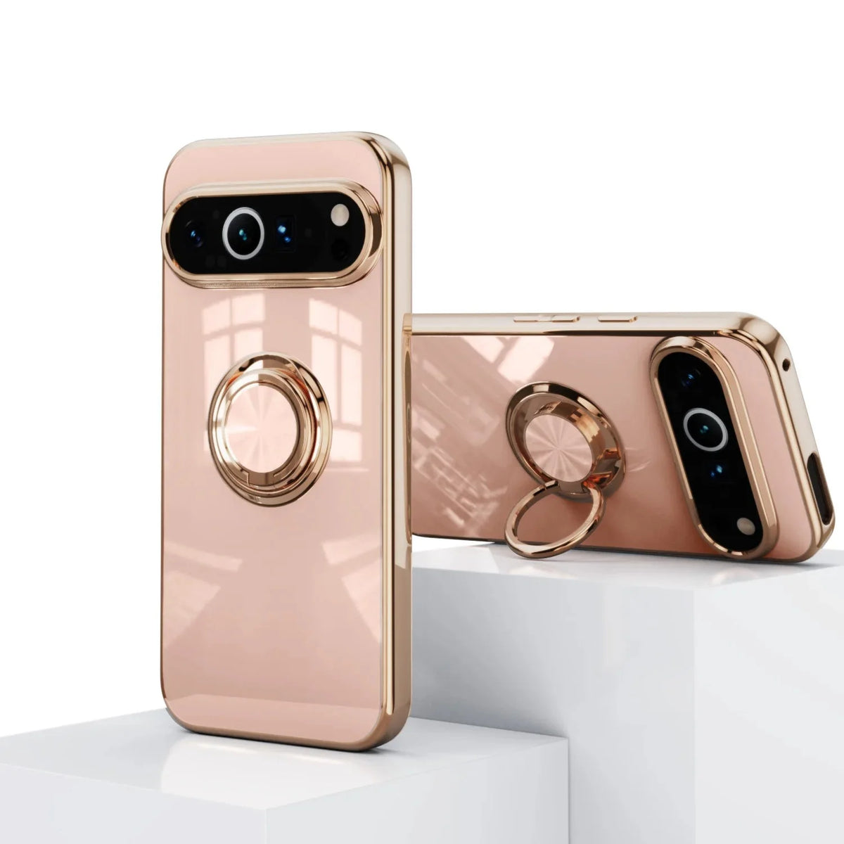 Rotating Ring Phone Case for Google Pixel – Magnetic Mount Compatible, Shock Absorbing TPU with Microfiber Lining | Thomler