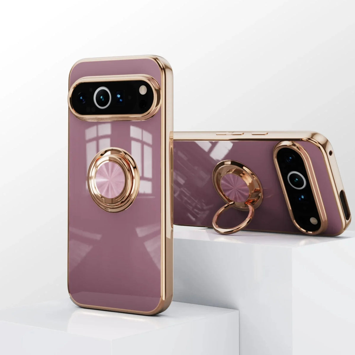 Rotating Ring Phone Case for Google Pixel – Magnetic Mount Compatible, Shock Absorbing TPU with Microfiber Lining | Thomler