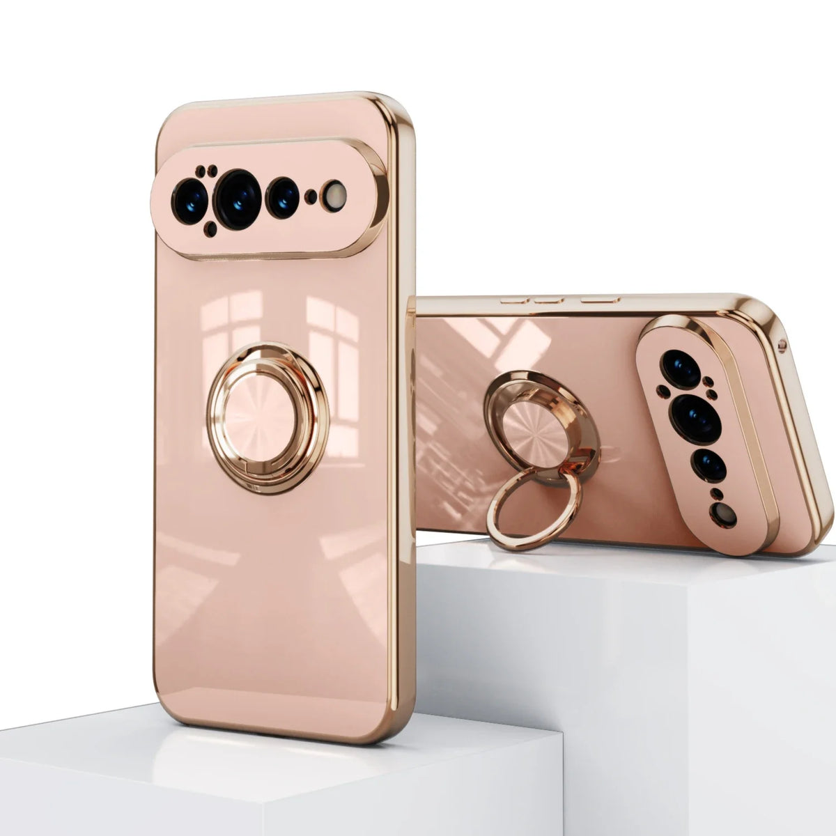 Rotating Ring Phone Case for Google Pixel – Magnetic Mount Compatible, Shock Absorbing TPU with Microfiber Lining | Thomler