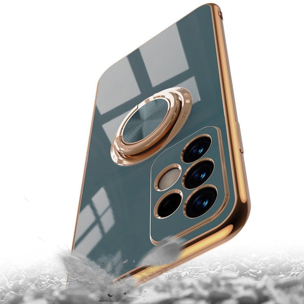 Rotating Ring Grip Phone Case for Samsung Galaxy – Magnetic Car Mount Compatible, Shock-Absorbing TPU with Microfiber Lining for S21-S26 | Thomler