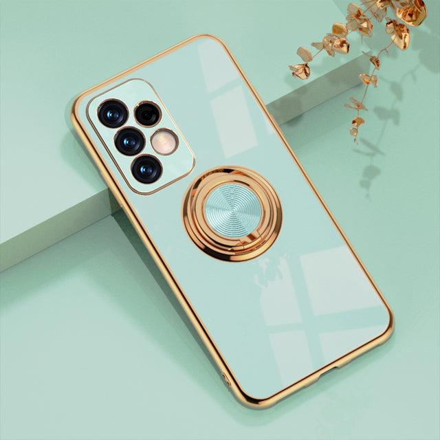 Rotating Ring Grip Phone Case for Samsung Galaxy – Magnetic Car Mount Compatible, Shock-Absorbing TPU with Microfiber Lining for S21-S26 | Thomler