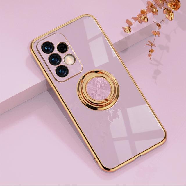 Rotating Ring Grip Phone Case for Samsung Galaxy – Magnetic Car Mount Compatible, Shock-Absorbing TPU with Microfiber Lining for S21-S26 | Thomler