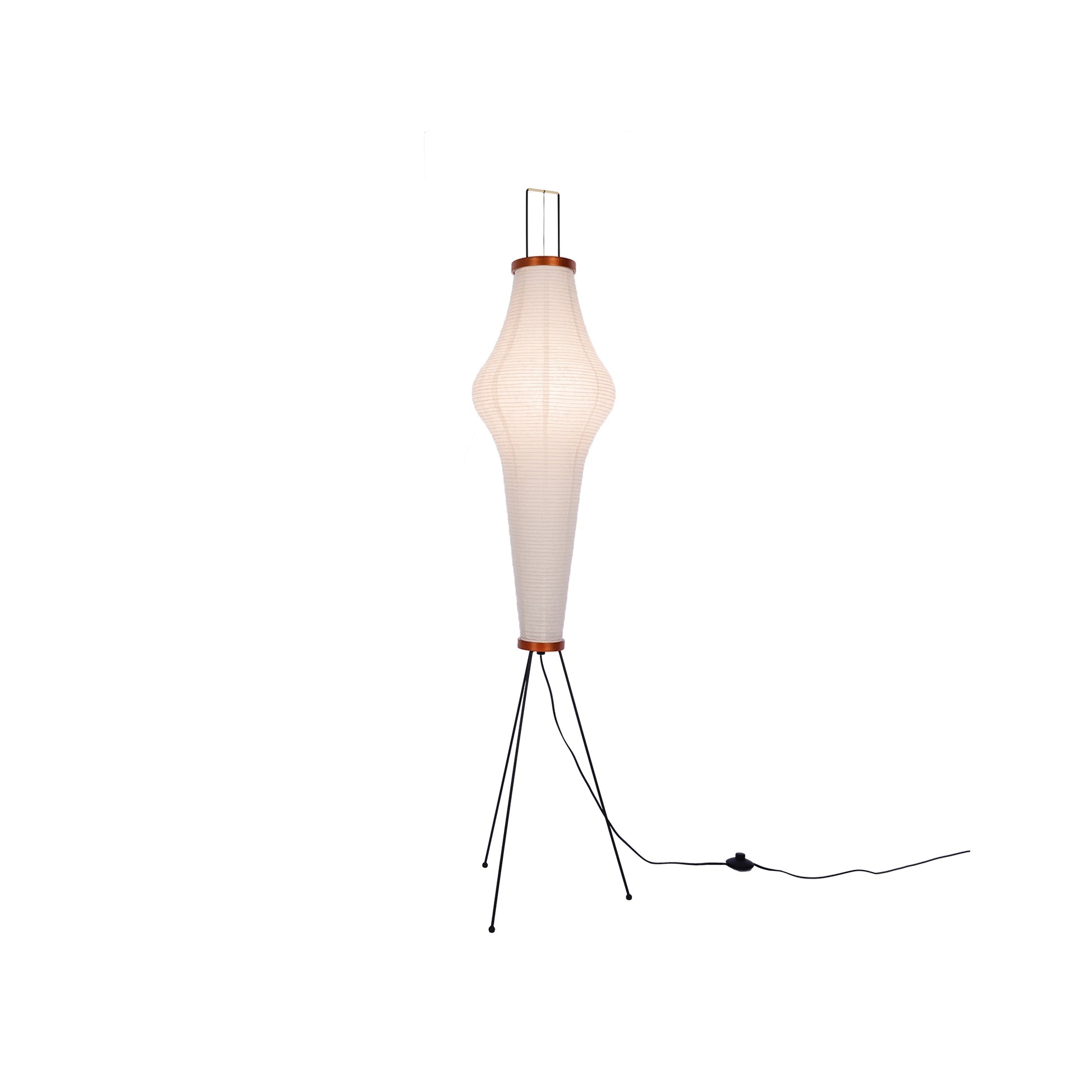 Akari Floor Lamp 47 in Mulberry Paper White Indoor Ambient Lighting Decorative Sculpture | Thomler